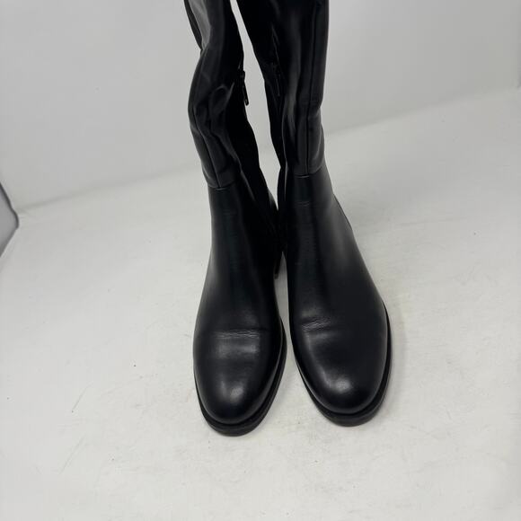 Nine West Black Leather Over-the-Knee Riding Boots Women’s Size 7.5 - Picture 5 of 12